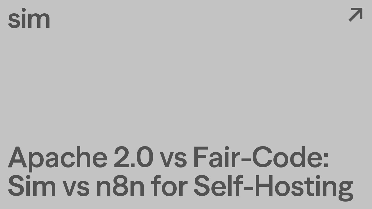 Apache 2.0 vs Fair-Code: Why Sim's License Beats n8n's for Self-Hosting